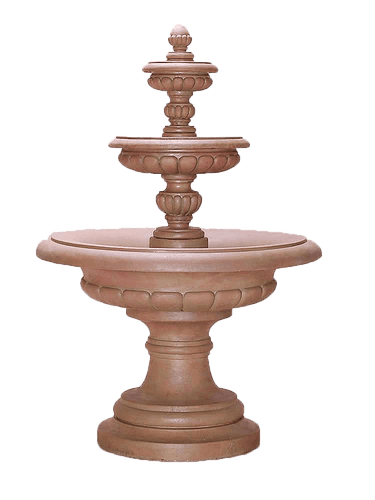 Via Roma Three Tier Cast Stone Outdoor Garden Fountain Fountain Tuscan